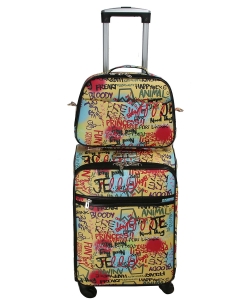 2 IN 1 Graffiti Travel Luggage Set LGOT01 MULTI